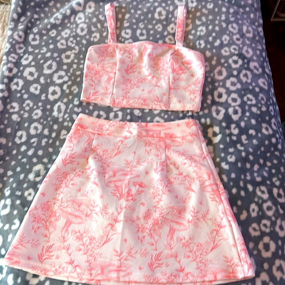 Cropped tank with matching skirt